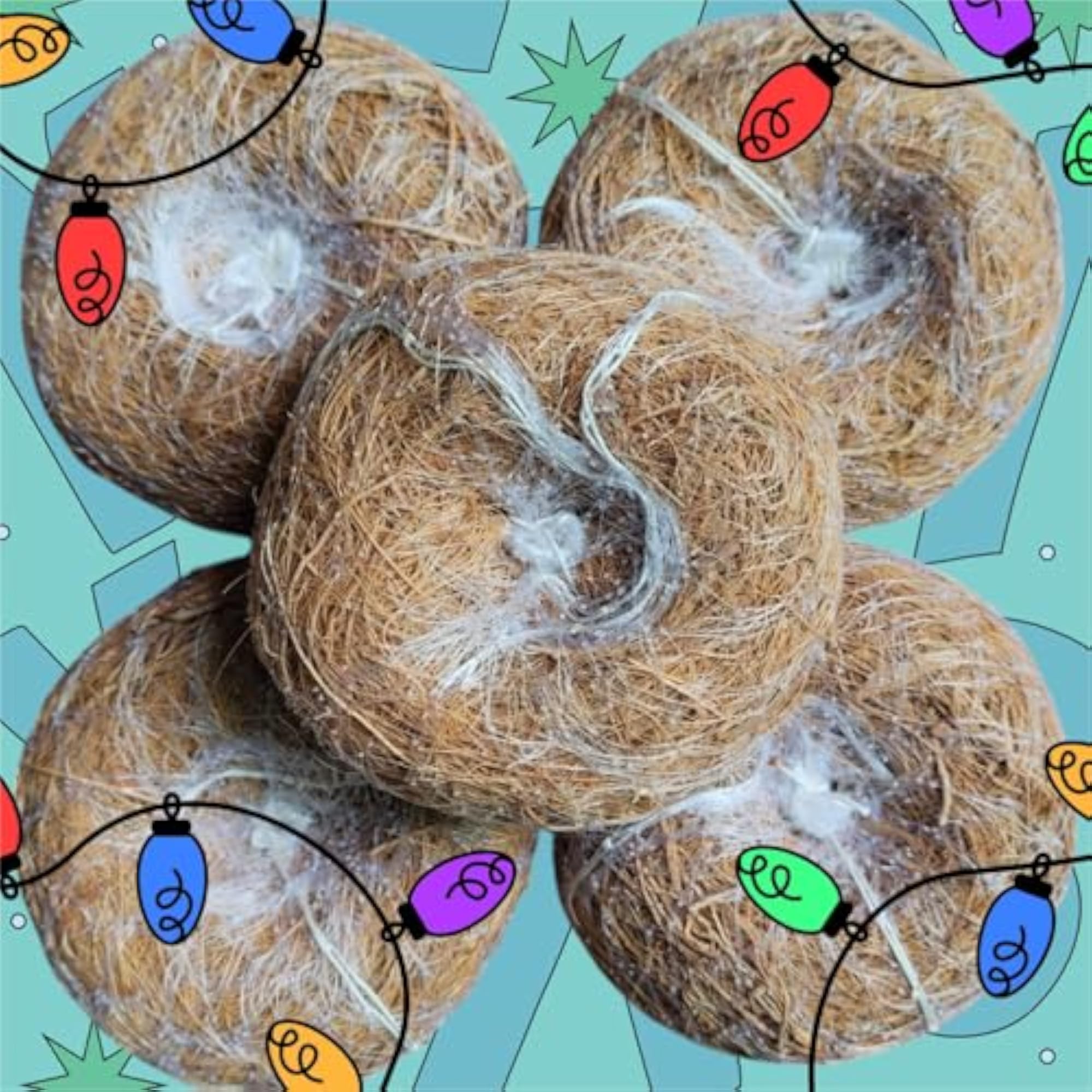 Vetiver Scrub Natural Loofah Pads, Handmade